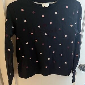 Kate Spade Black Polka Dot Sweatshirt